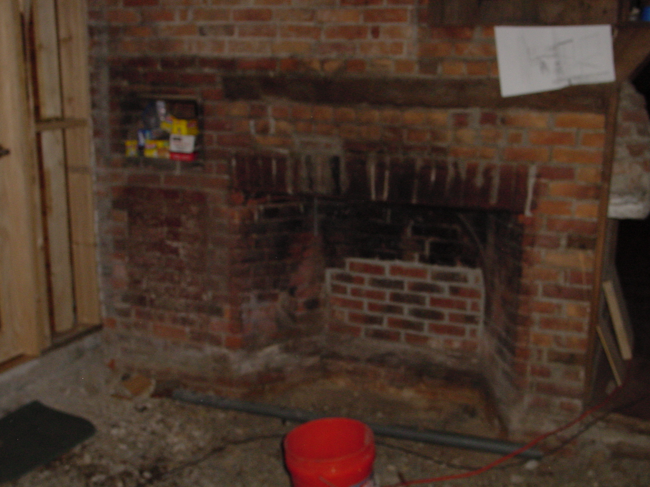 Kitchen fireplace