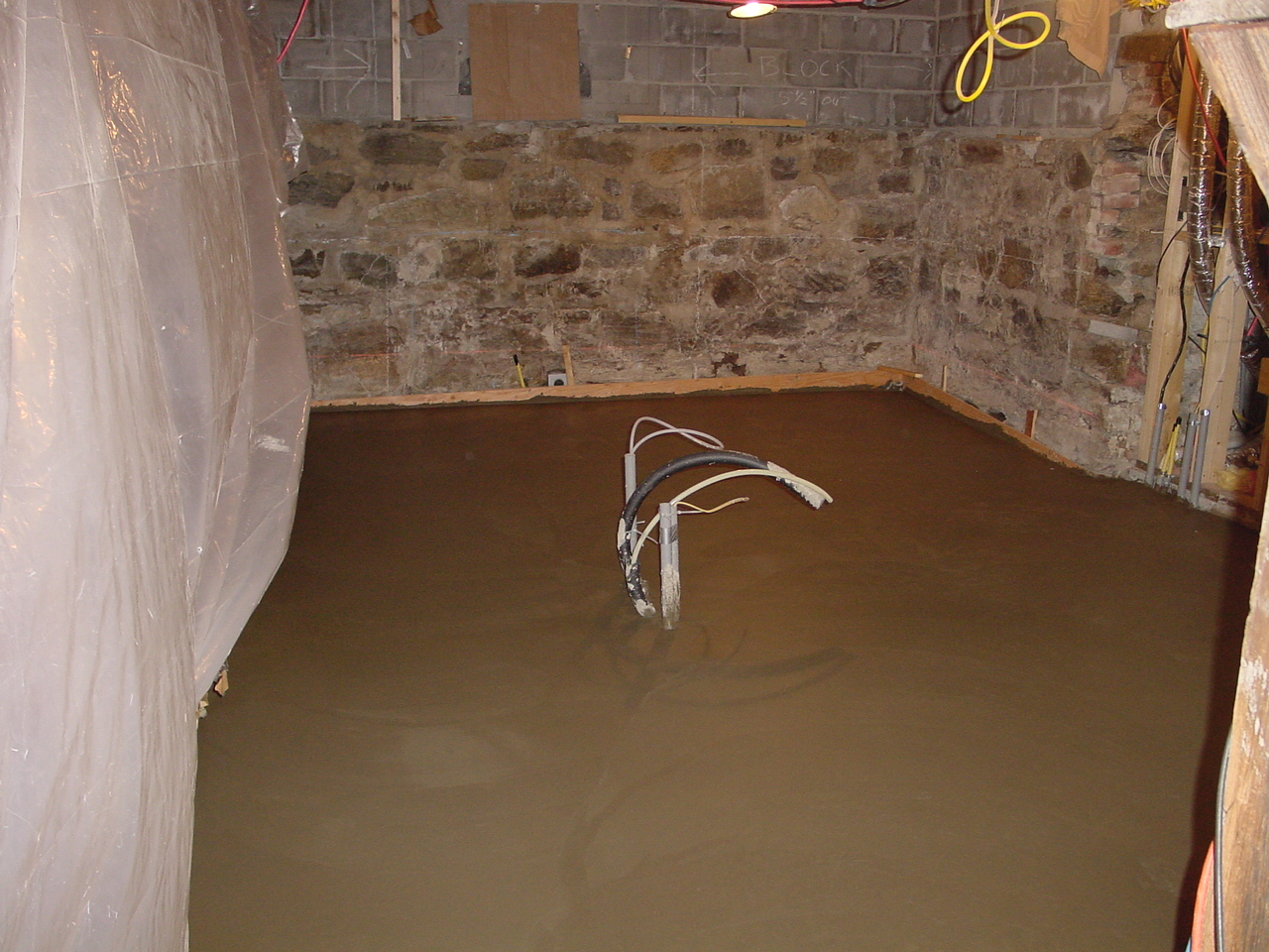 Kitchen concrete pour complete