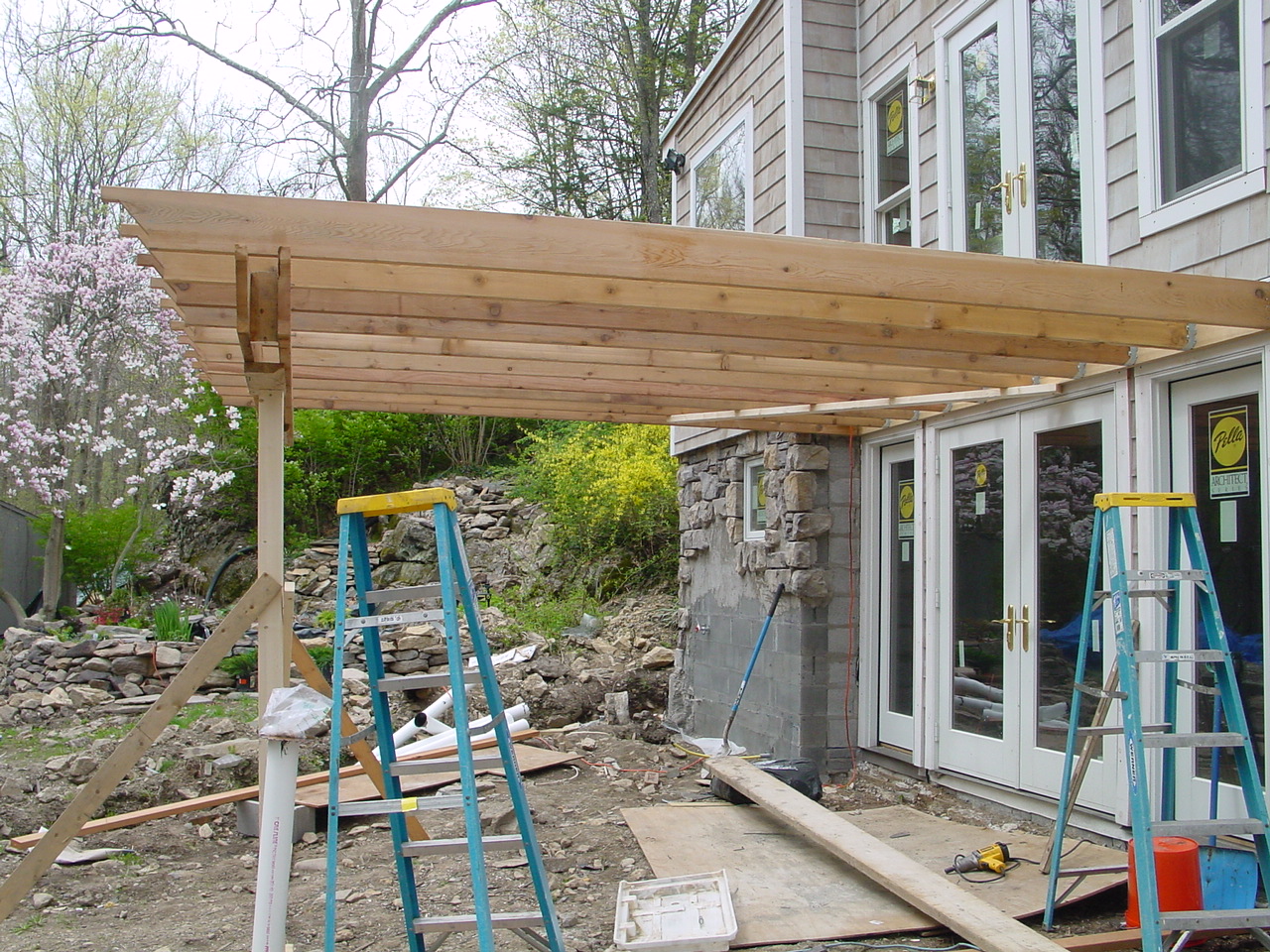 Starting master bedroom porch/pergola